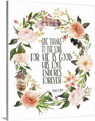 Psalm 118:1 Wreath