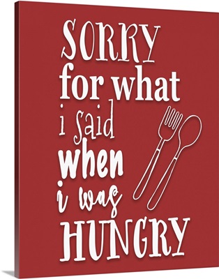 When I Was Hungry Red