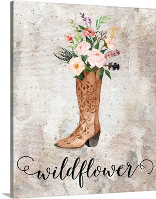 Wildflower Watercolor Boot