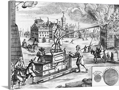 17th Century fire fighting, artwork