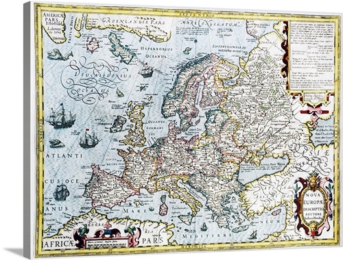 17th century map of Europe | Great Big Canvas