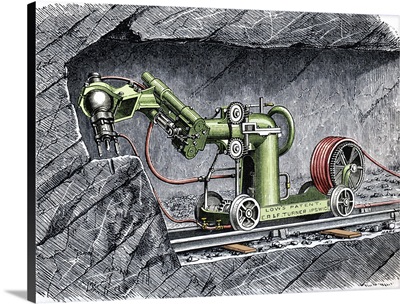 19th-century mining machine