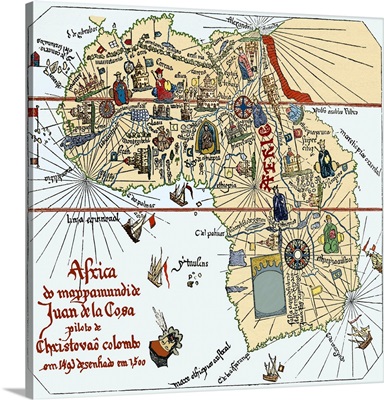 Africa, 16th century Spanish map