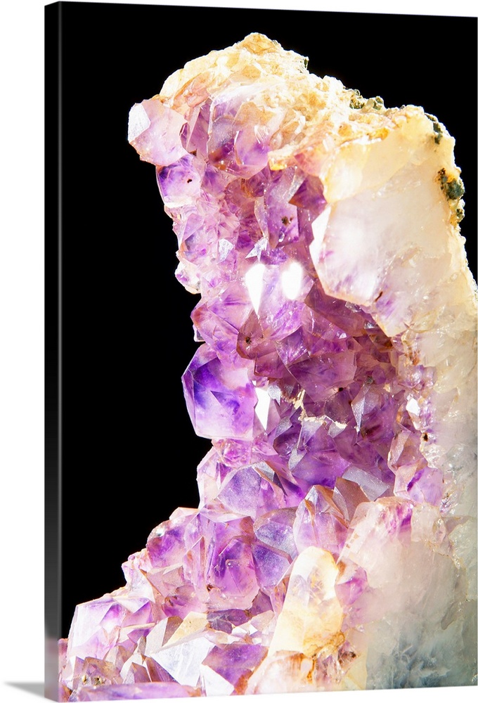 Amethyst crystals. Amethyst is a variety of quartz (silicon dioxide), the most abundant mineral in the Earth's crust. The ...