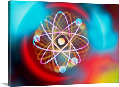 Art representing a beryllium atom