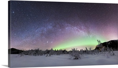 Aurora Borealis And Milky Way, Norway