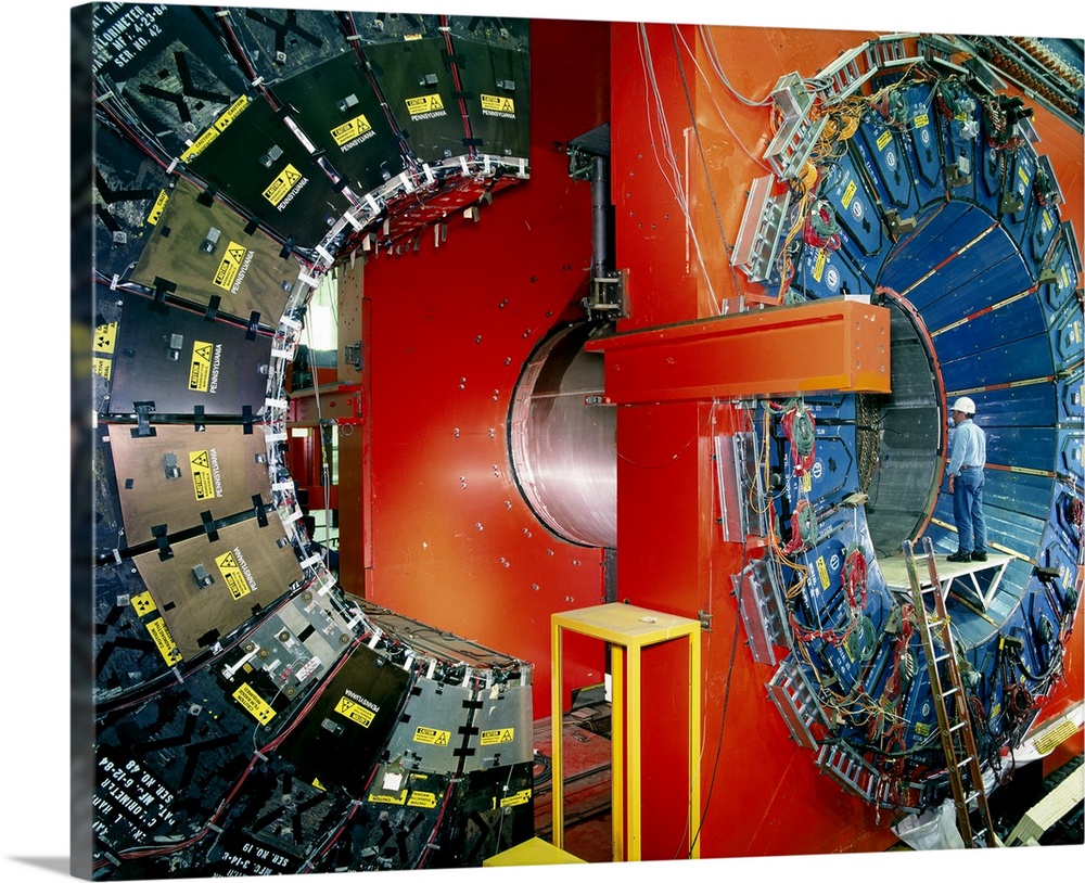 MODEL RELEASED. CDF particle detector at the  (Fermilab) near Chicago, USA. The CDF (Collider Detector Facility) records s...