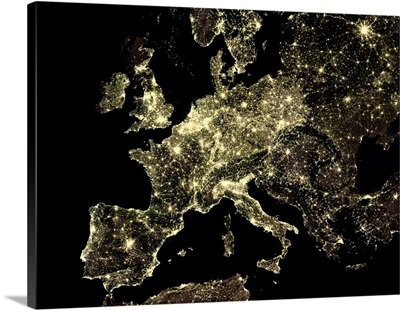 Europe At Night, Satellite Image