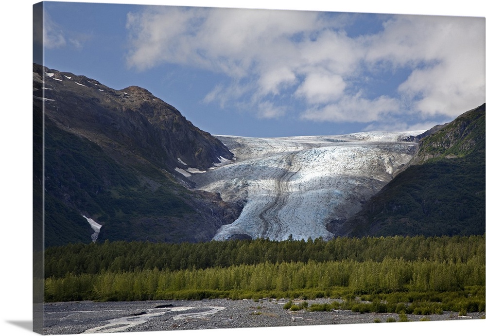 Exit Glacier. This glacier, in Kenai Fjords National Park, is one of dozens of glaciers leading from the Harding Icefield....