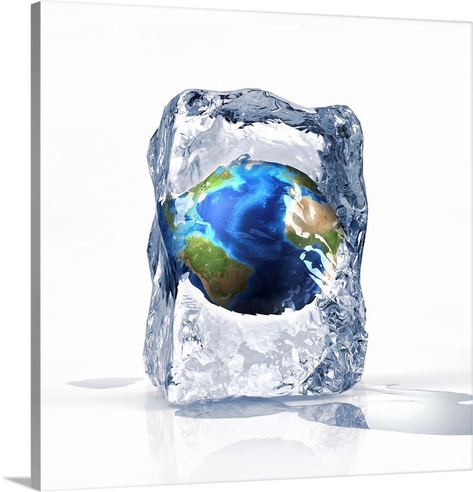 Frozen Earth, conceptual computer artwork.
