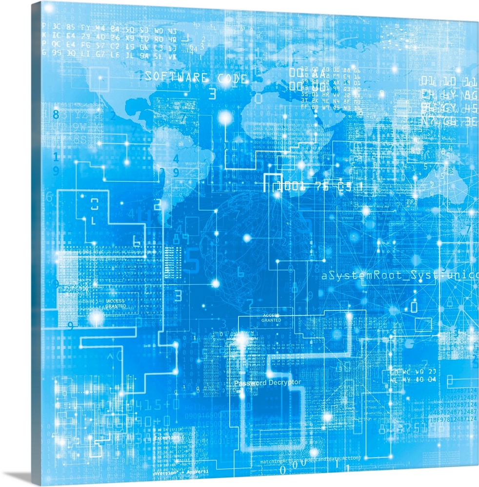 Global data network, abstract illustration.