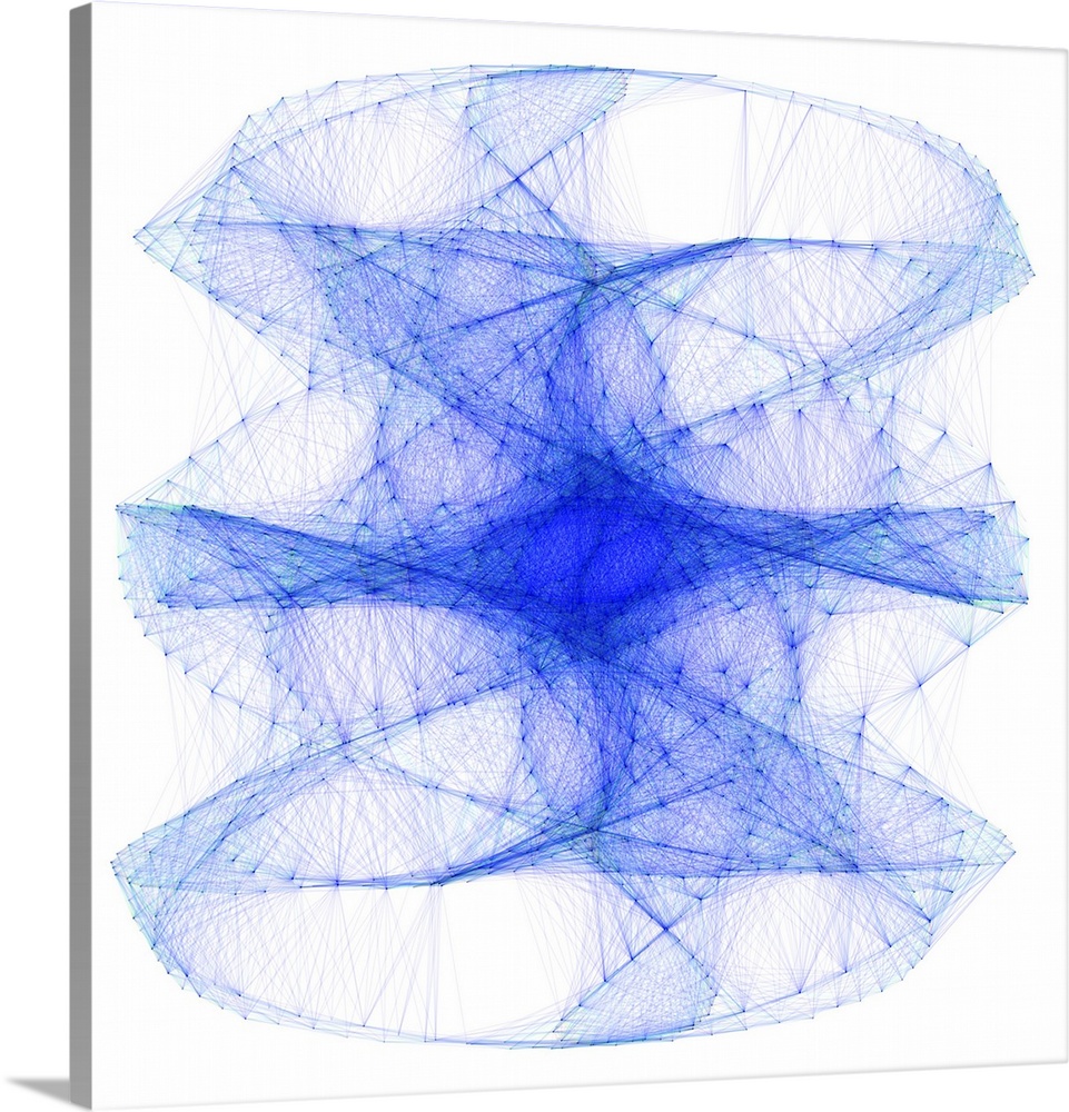 Computer artwork of a Lissajous figure or Bowditch curve, which is the graph of a system of parametric equations which des...