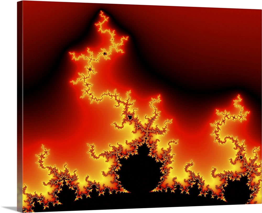 Mandelbrot fractal. Computer artwork of a part of the Mandelbrot Set, a pattern generated using a simple repeating mathema...