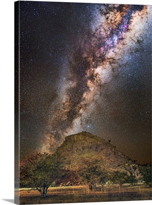 Milky Way Over A Mountain, Namibia