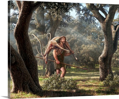 Neanderthal Hunter, Illustration