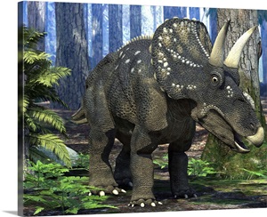 Nedoceratops dinosaur, artwork image thumbnail