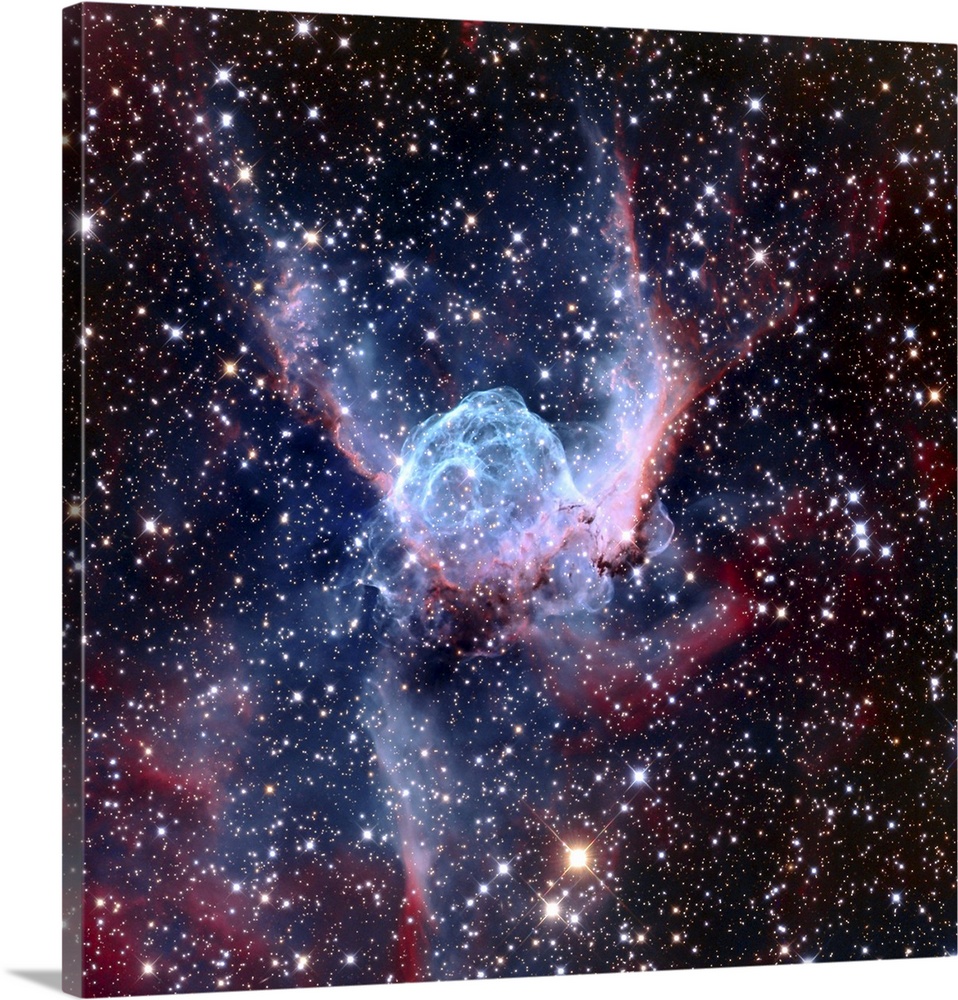 NGC 2359 nebula. Optical image of the Wolf-Rayet emission nebula NGC 2359, also known as Thor's Helmet. This nebula lies a...