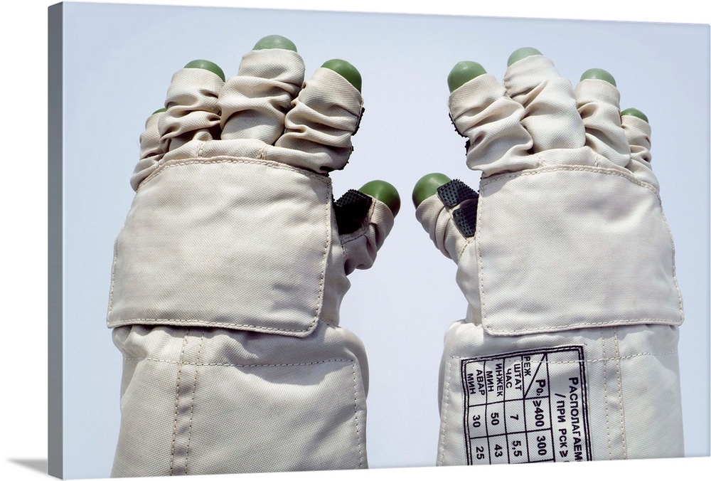Orlan spacesuit gloves. The Orlan spacesuit, first used in space in 1977, is a semi-rigid spacesuit designed and built by ...