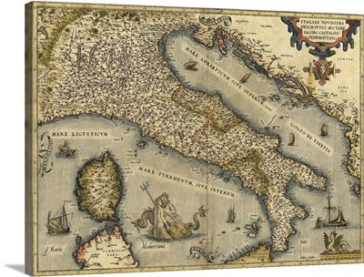 Ortelius's map of Italy, 1570