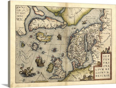 Ortelius's map of Northern Europe, 1570