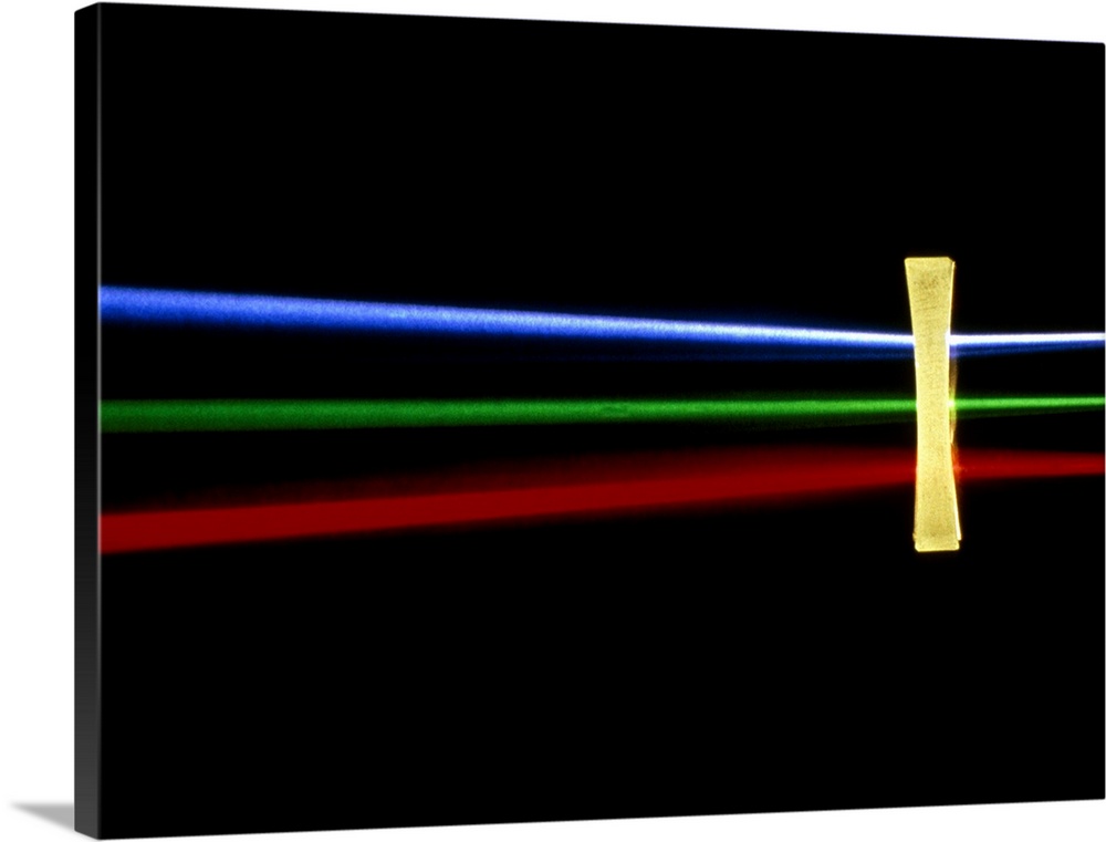 Bi-concave lens demonstrating light refraction.