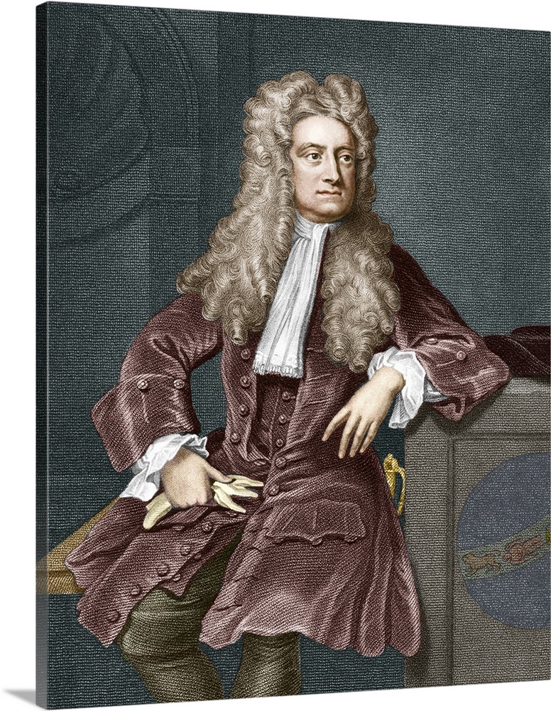 Sir Isaac Newton (1643-1727), British physicist, mathematician and astronomer. Newton's most famous works are Principia Ma...