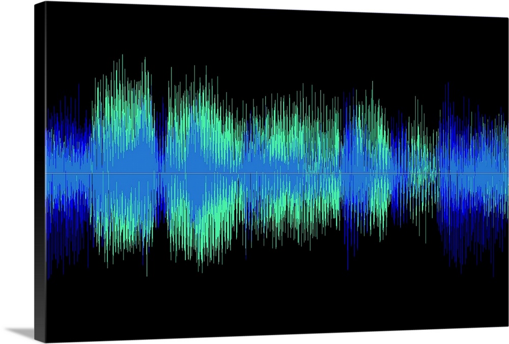 Sound byte. Computer artwork representing the waveform produced by a sound byte.