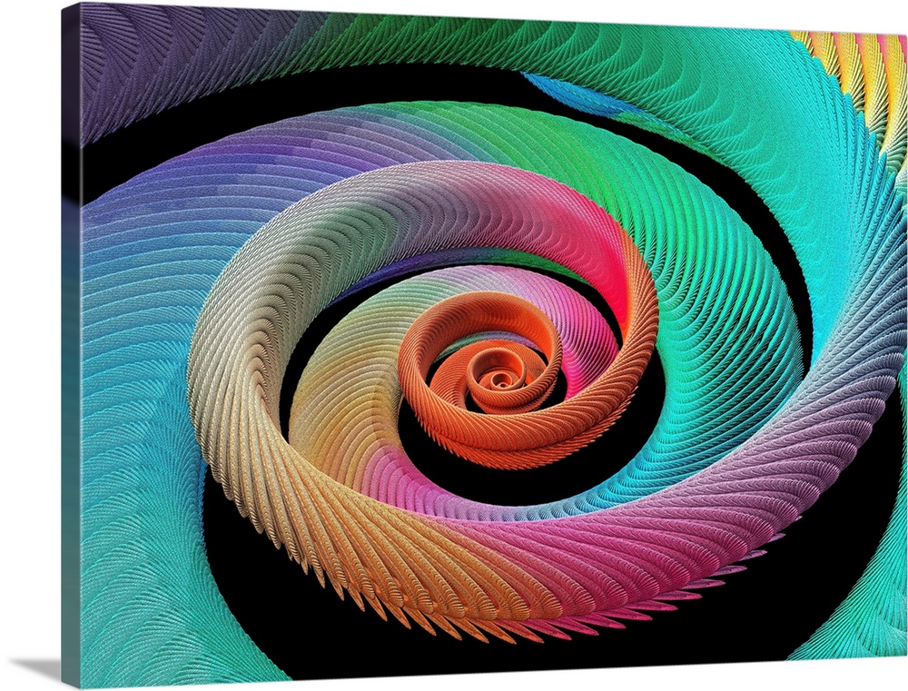 Spiral fractal, computer artwork.