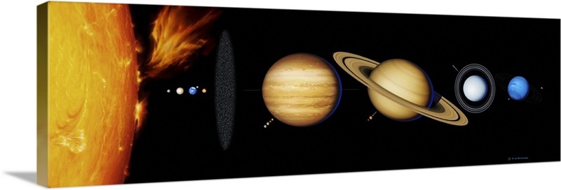 Sun and its planets | Great Big Canvas