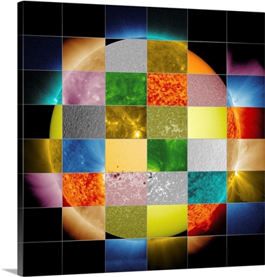 Sun observed at different wavelengths