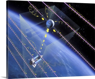 TSS-1 tethered satellite, artwork