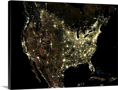 USA At Night, Satellite Image