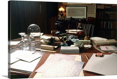 View of Darwin's desk at Down House