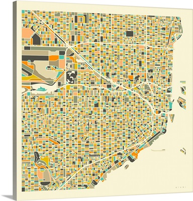 Miami Aerial Street Map