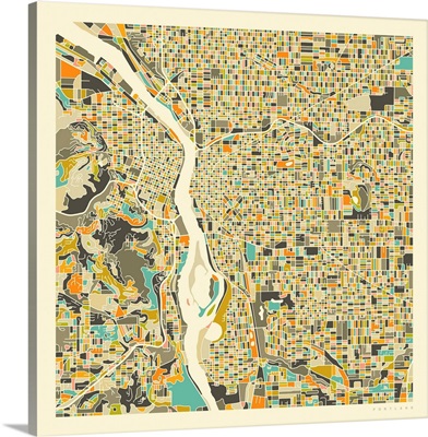 Portland Aerial Street Map