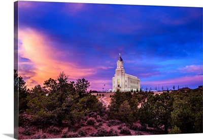 Cedar City Utah Temple, Vibrant Sunrise, Cedar City, Utah