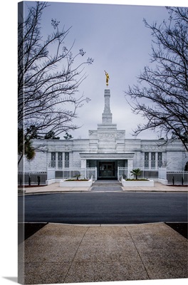 Columbia South Carolina Temple, Front with Trees, Columbia, South Carolina