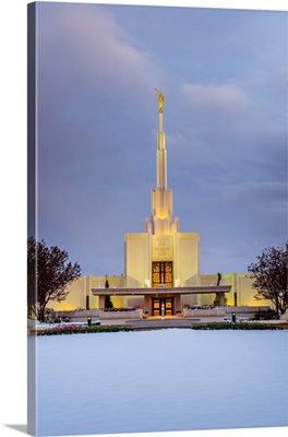 Denver Colorado Temple, Entrance in the Snow, Centennial, Colorado