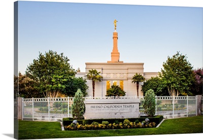 Fresno California Temple, Greenery and White Fence, Fresno, California