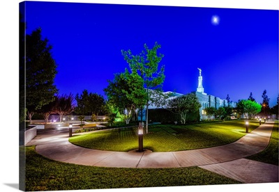 Fresno California Temple, Walkway at Night, Fresno, California