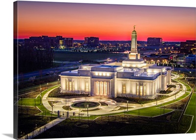 Indianapolis Indiana Temple, Paint the Sky Red, Carmel, Indiana