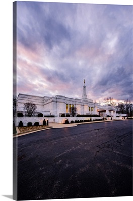 Louisville Kentucky Temple, Lavender Clouds at Sunset, Crestwood, Kentucky