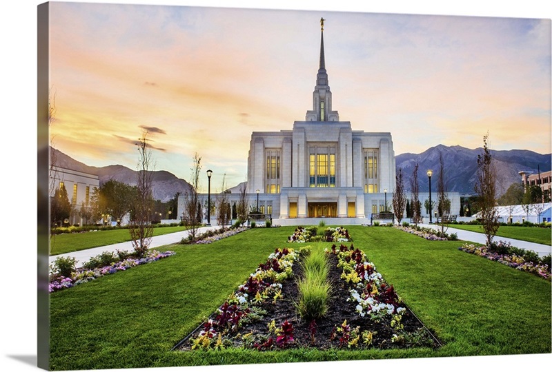 Ogden Utah Temple At Sunrise Ogden Utah Great Big Canvas