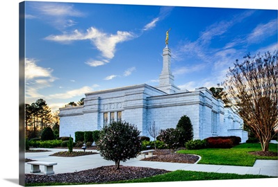 Raleigh North Carolina Temple, Corner, Blue Skies, Apex, North Carolina