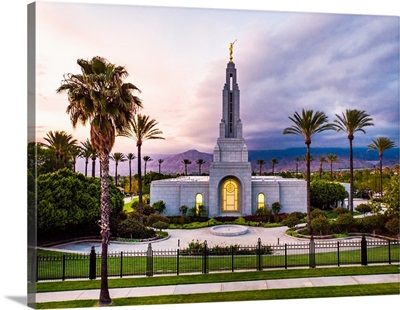Redlands California Temple, Palm Tree Sunset, Redlands, California