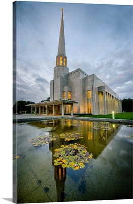 Reflection in the Morning, Preston England Temple, Chorley, England