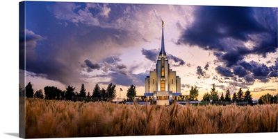 Rexburg Idaho Temple, Sunset, Rexburg, Idaho