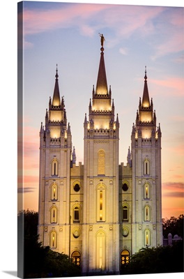Salt Lake Temple, Sunset, Salt Lake City, Utah