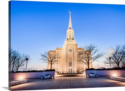 St. Louis Missouri Temple, Blue Skies, Front in the Evening, Missouri