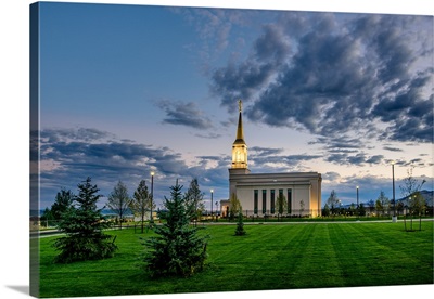 Star Valley Wyoming Temple, Morning Clouds, Afton, Wyoming